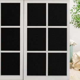LEMON CLOUD Blackout Window Privacy Film, Darkening Film Total Black Matte Opaque 100% UV Light Blocking, Static Cling Tint Covering Film for Home (17.5 x 78.7inches, Matte Black)