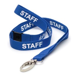CKB Ltd Staff Lanyard with Card Holder Double Pack ID Breakaway Safety Lanyards Neck Strap Swivel Metal Clip - Pull Quick Release Design (Blue