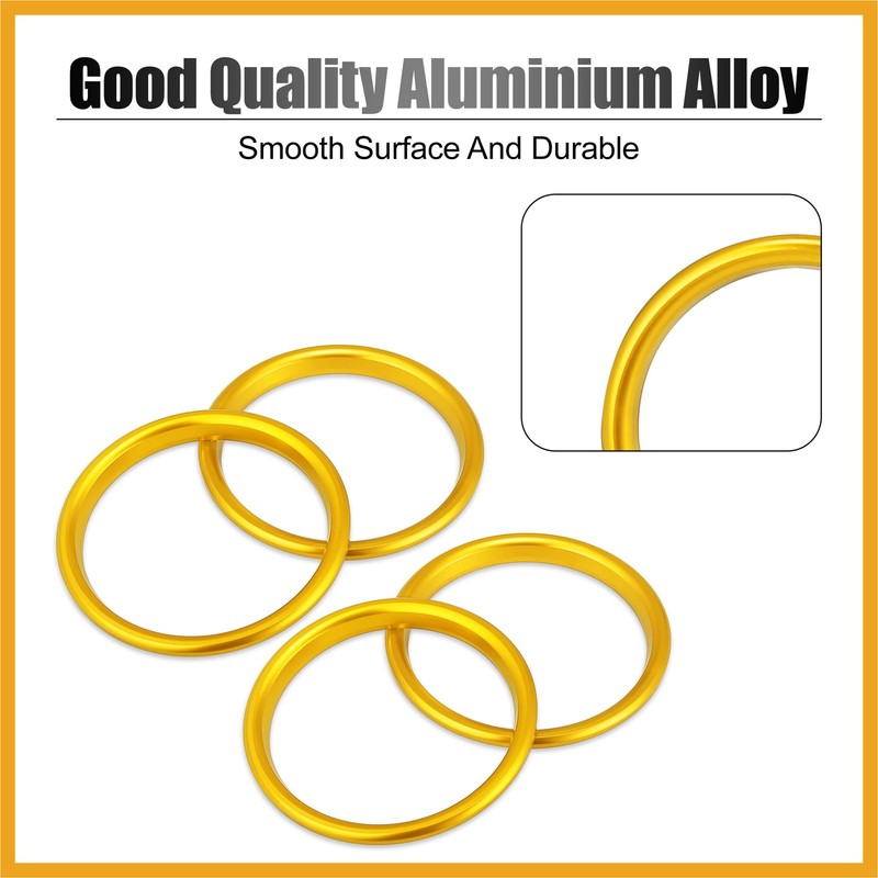 Partuto 4 Pcs Gold Tone Car Air Conditioner Vent Outer