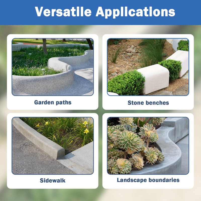Pcmursal Concrete Curb Trowel, Concrete Curbing Tools, Landscape Curb Trowel