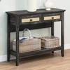 RoyalCraft Console Table with Storage and Rattan Drawers, Boho Entryway