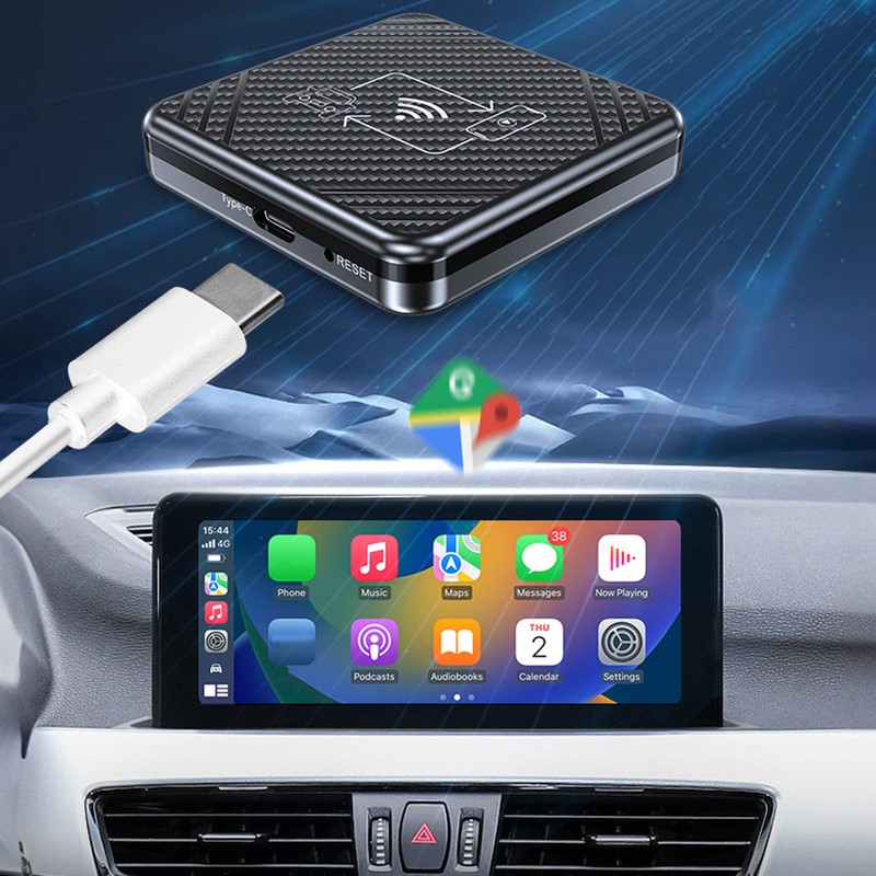 for Carplay Box Wired to Wireless Plug and Play Bluetooth