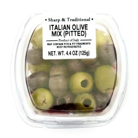 Fresh Pack Italian Pitted Olives Mix, 4.4 oz, 12 Pack