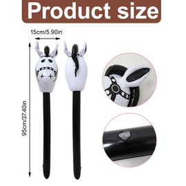 YAFLUG Hobby Horse Horse Children's Inflatable Party Props Game Fun for Riding Funny Horse Rod Horse Props for Theme Parties Children's Birthday Parties Garden Games Fancy Dress