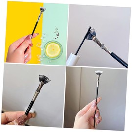 IWOWHERO Mascara and Eyelash Brush Fan-shaped Design for Easy Makeup Application for Travel and Home Use for Natural and Attractive Lashes