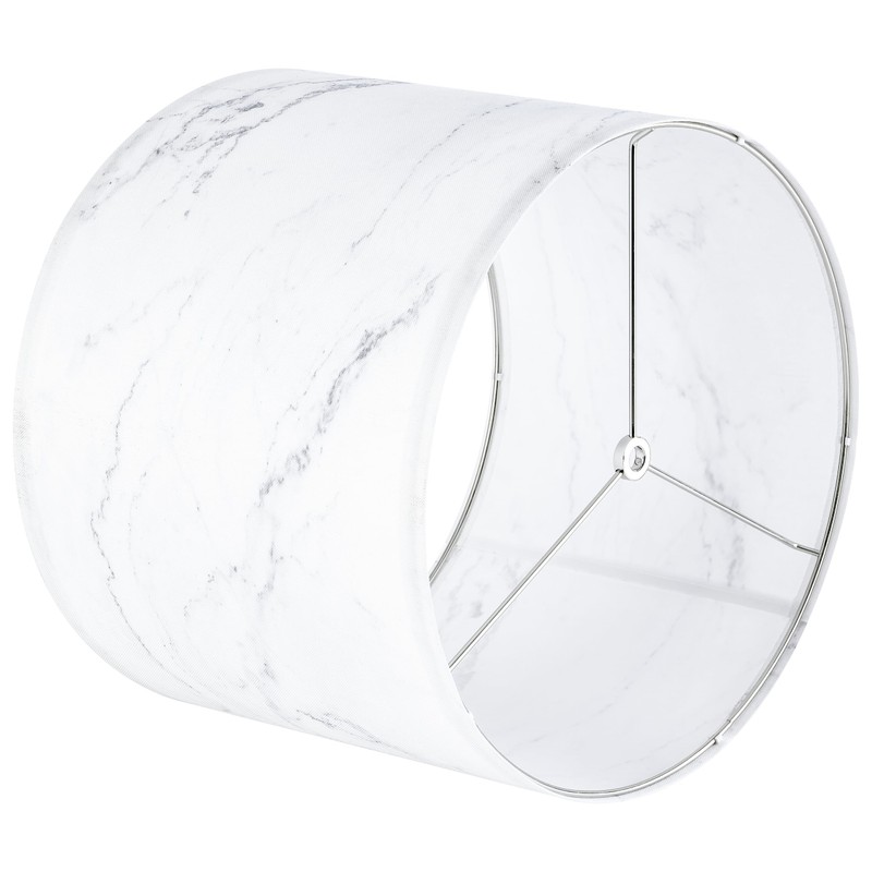PIKOPIKO 1pcs Medium Lampshade White Marble Patterned Lamp Shade For