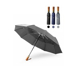 GINZA STYLE Folding Umbrella, Sun Umbrella, UV Protection, 100% Light Blocking, Foldable, For Rain or Shine, Large Size, gray