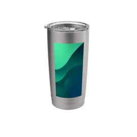 Minimalist Art Aesthetic Abstract Design in Green Stainless Steel Insulated Tumbler