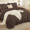 Andency Brown Queen Comforter Set (90x90Inch), 3 Pieces Lightweight Fluffy
