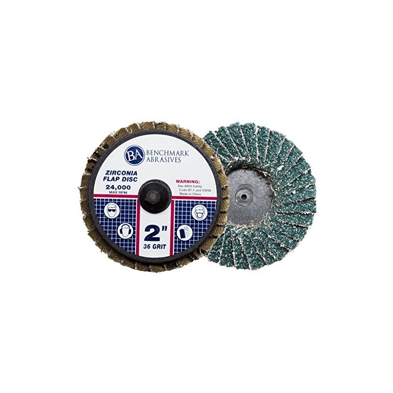 Benchmark Abrasives 2" Quick Change Roloc Zirconia Flap Discs -