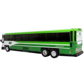 DCD MCI D4500CT Commuter Coach Bus White Green Limited Edition for Metrolinx GO Transit Ontario Automatic Transmission-the Bus