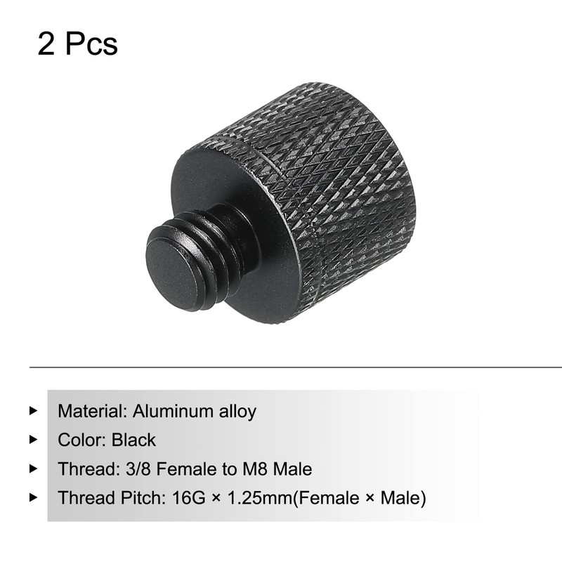 MECCANIXITY Mic Stand Adapter 3/8 Female x M8 Male Camera