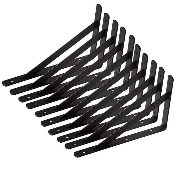 Shelf Bracket JINLINY 10 Pack Triangular Design Metal Shelf Supports