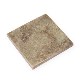 NKlaus Alabaster Charging Plate Square 8.5 x 8.5 cm - Handmade Square Alabaster Charging Plate, Ideal for Healing Stones and Jewellery, Perfect Spiritual Decoration for Energetic Cleansing 16386