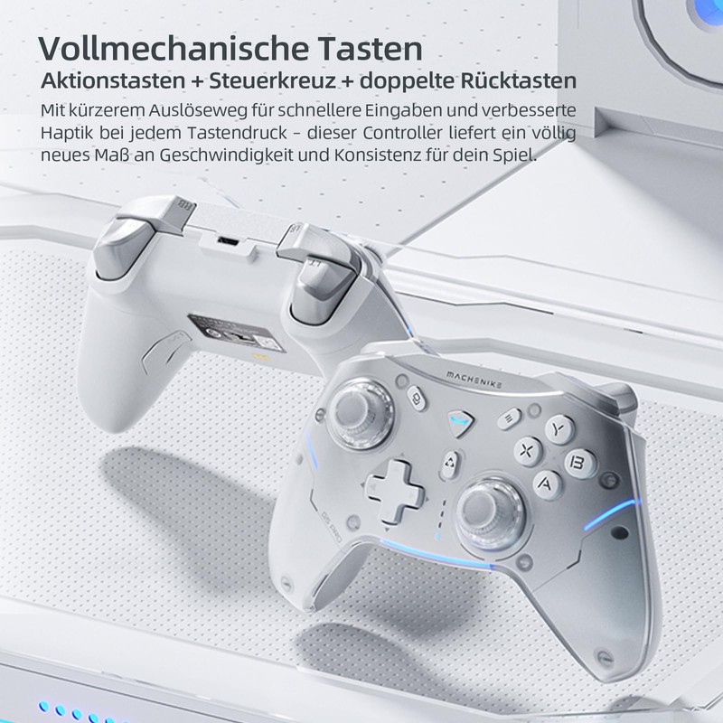 Machenike G5 Pro Wireless Controller für Windows PC/Switch/IOS/Android, RGB Lichter,