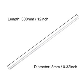 VictorsHome 8mm x 300mm Aluminum Rods, Round Solid Shaft Lathe Bar for DIY Crafts RC Aircraft Model Car 2pcs