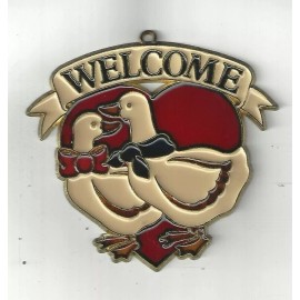 Unbranded Goose/ Geese Welcome Suncatcher w/Suction cup (New Old Stock)