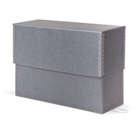 Gaylord Archival Blue/Grey Legal Size Document Storage Box with Separate Lid - 5W x 15 1/4L x 10 1/4" H