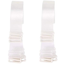 Lansonee 2 Pairs Invisible Soft Clear Non-Slip Adjustable Transparent Replacement Shoulder Bra Strap (1.5cm)
