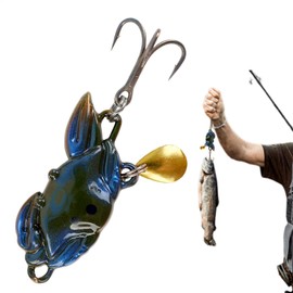 Fishing Lures for Freshwater - Sequin Top Water Lures Fish Bait - Long-Distance Casting, Crab Shape Fishing Tools for Freshwater & Saltwater