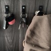 Yesmin 4 Pcs Black Invisible Wall Hooks - Short Heavy