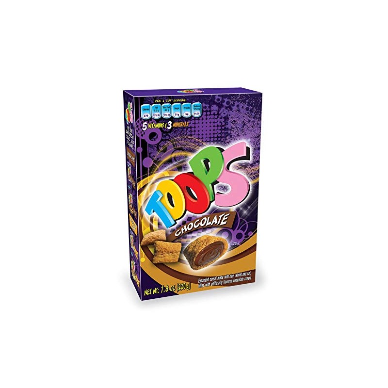 TOOPS Chocolate Cereal, 7.8 Ounce (220 grams) (12 Pack)