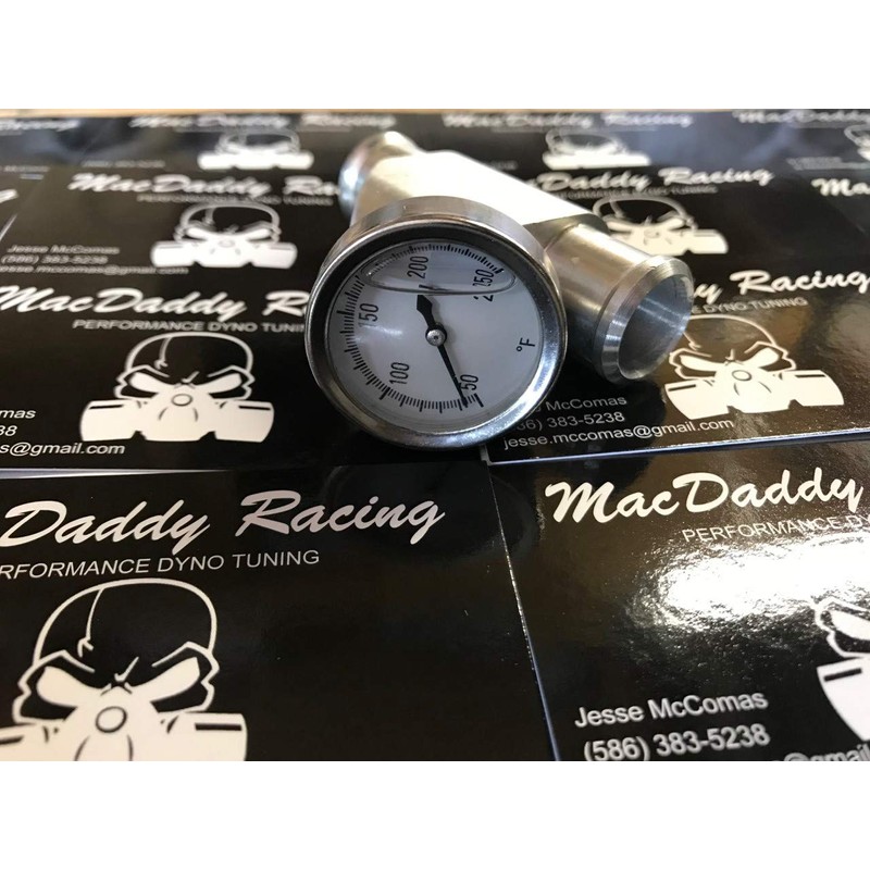 MacDaddy Racing TRX250r Coolant Temperature Gauge (Black)