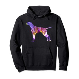 German Shorthair Pointer | Dog Cute Flower Silhouette Pullover Hoodie