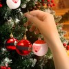 6cm 12pcs Santa Claus Christmas Ball Ornaments Set Decorative Tree