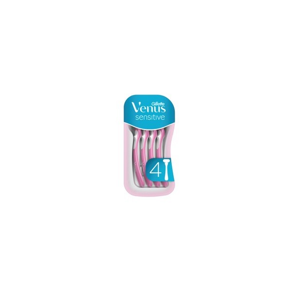 Gillette 3+1 Gillette Venus Sensitive Disposable Women's Razors, 4 pieces