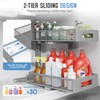 2-Pack Under Sink Organizers And Storage,Large Capacity 2-Tier Pull-Out Cabinet