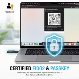 Thetis Pro-C FIDO2 Security Key Passkey Device with USB C & NFC, TOTP/HOTP Authenticator APP, FIDO 2.0 Two Factor Authentication 2FA MFA, Works with Windows/macOS/Linux/Gmail/Facebook/Dropbox/GitHub