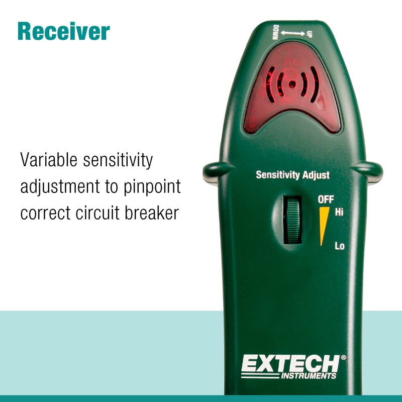 Extech CB10 Circuit Breaker Finder, Locates fuses/Breakers, Tests receptacles and
