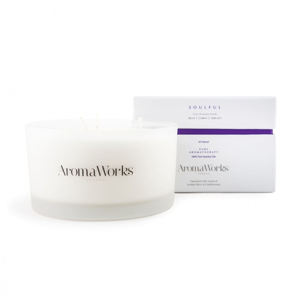 Aromaworks Soulful Juniper Berry & Frankincense 3 Wick Candle