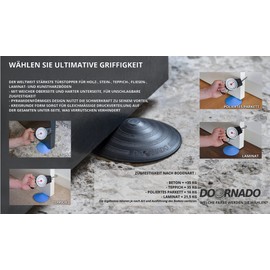 Doornado Strong Rubber Door Stopper - Door Holder No Drilling - For All Types of Doors and Floors - 118 x 25 mm - Design Price - Purple