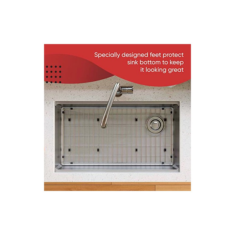 Kitchen Sink Protector Grid 28x14 Inch, Stainless Steel Sink Bottom