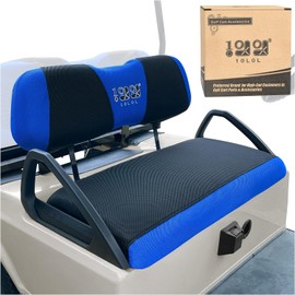 10L0L Golf Cart Seat Covers for EZGO TXT RXV & Club Car DS 2000-up, Breathable Air Mesh Fabric Washable - Blue