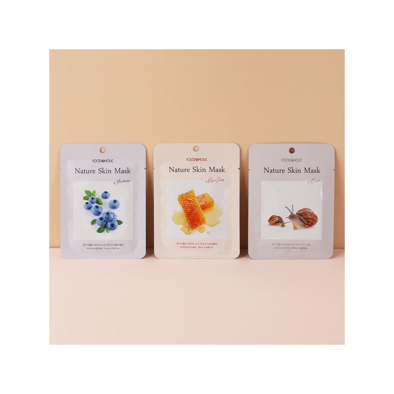 (30 sheets) Nature Skin Nourishing Mask Pack (Snail, Berry, Royal)