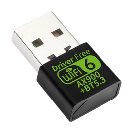 Adaptador combinado USB WiFi 6 AX900 Bluetooth 5.3 – chip RTL8851BU, doble banda 2.4GHz/5GHz hasta 900Mbps, antena integrada, Plug & Play, tarjeta de red inalámbrica USB 2.0 para PC/computadora