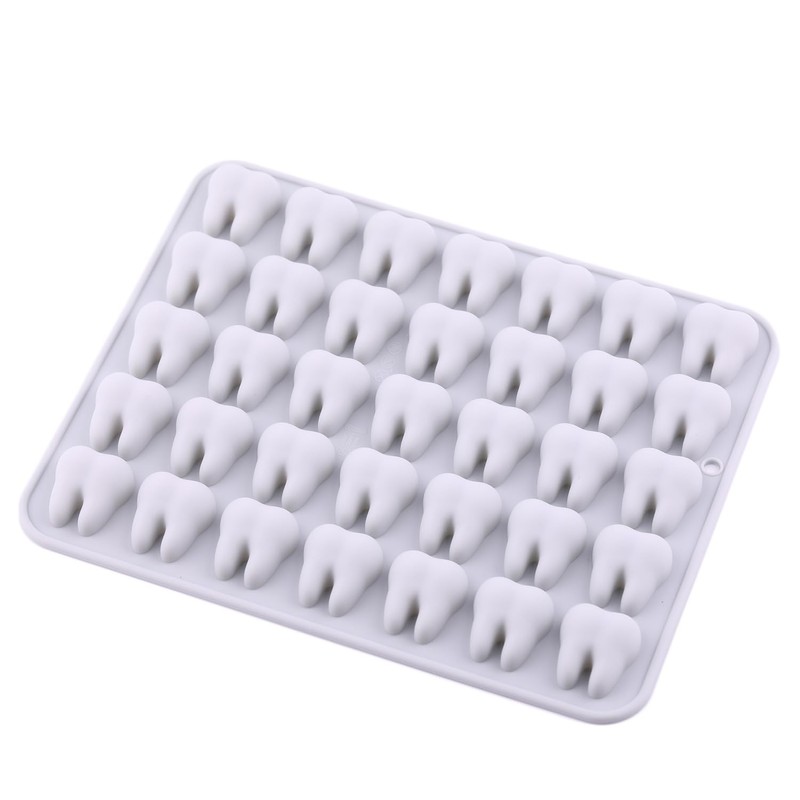 AIBOYA 35 Cavity Mini Tooth Silicone Candy Mold 3D Small