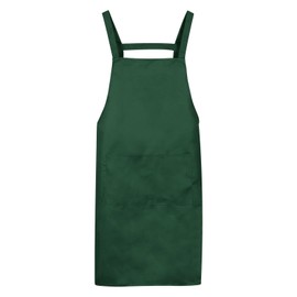 QUARKZMAN H Style Apron Kitchen Cooking Aprons Long Artist Painting Apron with 2 Side Pockets for Home Kitchen Restaurant Craft Garden Cooking Dark Green, dunkelgrün