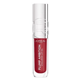 L'Oréal Paris Plump Ambition lip oil para labios glossy, brillo labial voluminizador con ácido hialurónico, tono Berry Jolie, 5ml