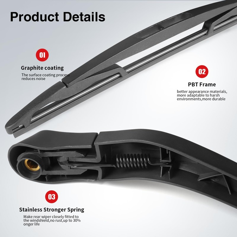 Replacement for 2008-2017 Buick Enclave Rear Windshield Back Wiper Arm