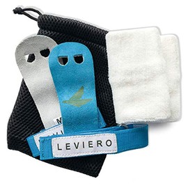 LEVIERO Palmies Gymnastics Hand Grips (Aqua, Medium)