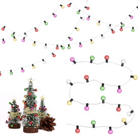 Naler Pack of 2 Lights for Dollhouse Accessories, Christmas Gnome Accessories, Miniature Gnome Furniture, Lamp, Light, Fake Lights for Decoration