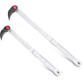 PURUS 18-Inch indexing Pry Bar,Heavy Duty 14-Position Adjustable Angle-Pry Bar with Heads rotate 180° throug - High Strength Chrome Vanadium Steel, Adjustable Pry Bar for Mechanics