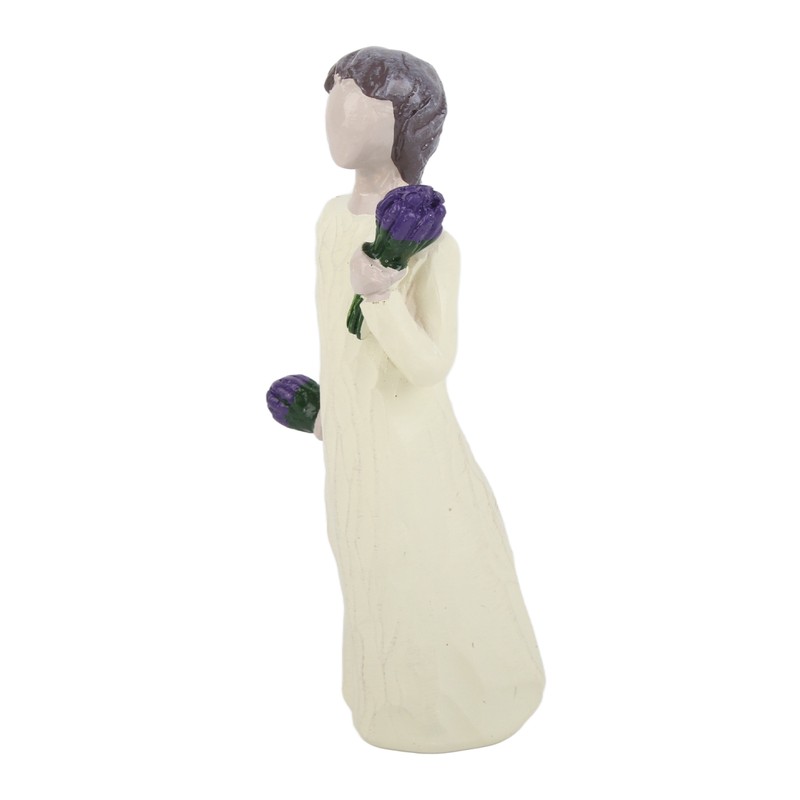 Willow Tree Girl Statue Hand Painted Resin Figures Flower Girl