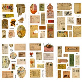 BLEDS Vintage Scrapbooking Stickers for Journaling, Ephemera Sticker Book with 250 Aesthetic Stickers Scrapbook Supplies for Junk Journal Planner Bullet Decor