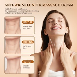 Angel Silk AH-8 Firming Neck Cream + Electric Massage Eye Cream Set, Tightening & Revitalizing -Smooth of Fine Lines, Eye & Neck Treatment, Deep Moisturizing Skincare, Skin Moisturizer