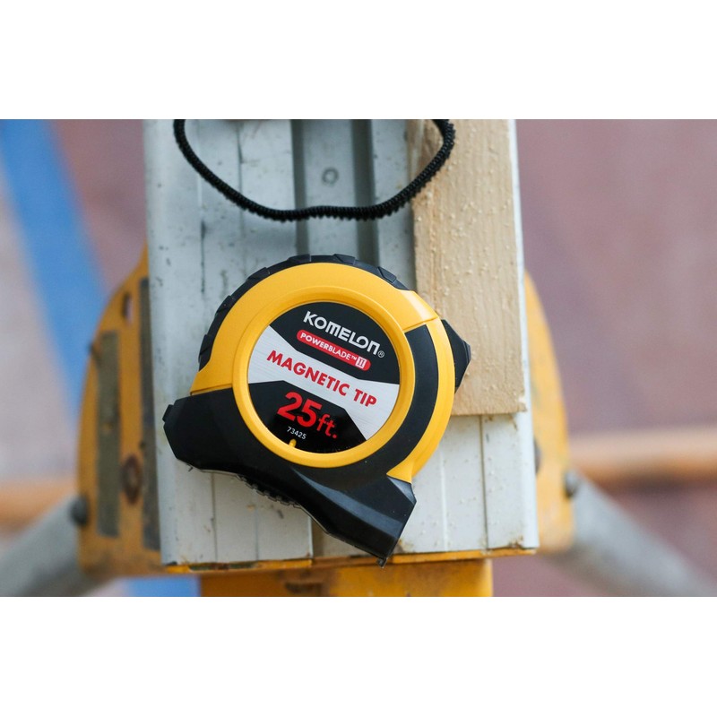 Komelon 73425; 25' x 1.06" Magnetic Powerblade II Tape Measure,